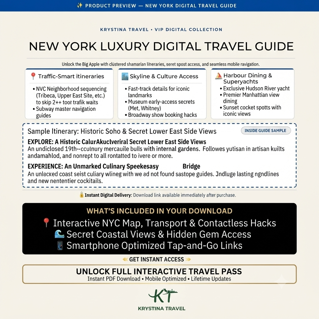 New York Luxury Digital Travel Guide – Curated VIP Itinerary & Elite City Planner