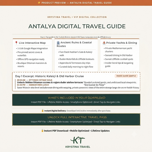 Antalya Luxury Digital Travel Guide – Curated Mediterranean VIP Itinerary & City Planner