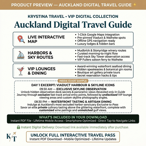Auckland Luxury Digital Travel Guide | VIP New Zealand Itinerary & Interactive GPS Map