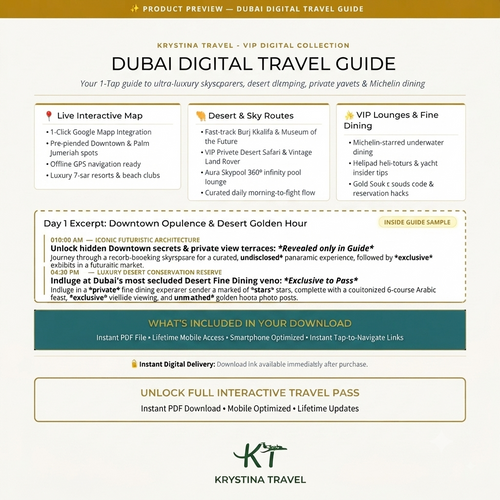 Dubai Luxury Digital Travel Guide – Curated VIP Itinerary & Elite City Planner