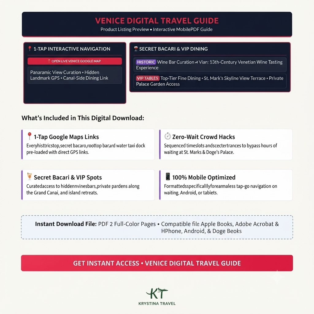 Venice Luxury Digital Travel Guide – Curated VIP Itinerary & Boutique Travel Planner